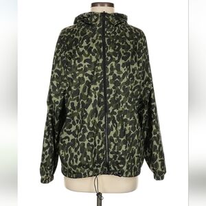 Victoria’s Secret Pink XS Green Animal Print Windbreaker